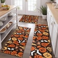 thumbnail image 2 of Autumn Halloween Pumpkin Pattern Kitchen Rugs Sets Of 3,Kitchen Runner Rugs Non Skid Washable,Decorative Kitchen Floor Mats for Kitchen,Sink,Laundry,17"x30"+ 17"x47" + 17"x59", 2 of 6