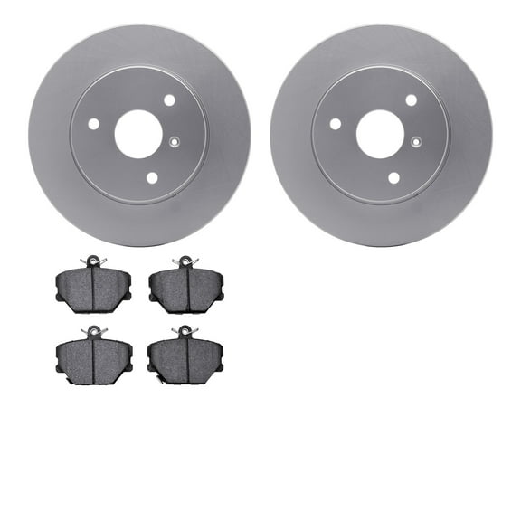 Dynamic Friction Company Front Geospec Brake Rotors with 5000 Euro Ceramic Brake Pads 4602-63048