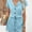 Light Blue, variant on MORTTIC Women's 2-Piece Summer Lounge Set, Textured Short Sleeve Button-Down Shirt and Matching Shorts Outfit, S