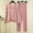 Pink, variant on Goodtrade8 2 Piece Lounge Sets for Women Sleepwear Solid Color Crew Neck Long Sleeve Casual Soft Pajamas for Women