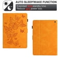 thumbnail image 4 of Case for Amazon Kindle Fire 7 12th Gen 2022, Embossed PU Leather Folio Stand Cover Drop Protective with Auto Wake/Sleep & Card Slots & Pen Holder for Amazon Kindle Fire 7 12th Gen 2022 - Yellow, 4 of 5