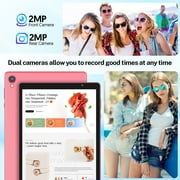 10 inch Android 14 Tablet，Android Tablets Quad Core Processor,4GB+32GB+1TB Expandable Tablet Computer,1280*800 IPS Screen,6000mAh Battery,WiFi - Pink