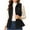 Black, variant on AherBiu Cargo Vest for Women Button down Lapel Sleeveless Jackets Waistcoats with Multi Pockets