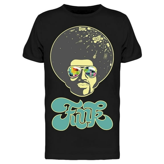 Funk Music Afro T-Shirt Men -Image by Shutterstock, Male Large
