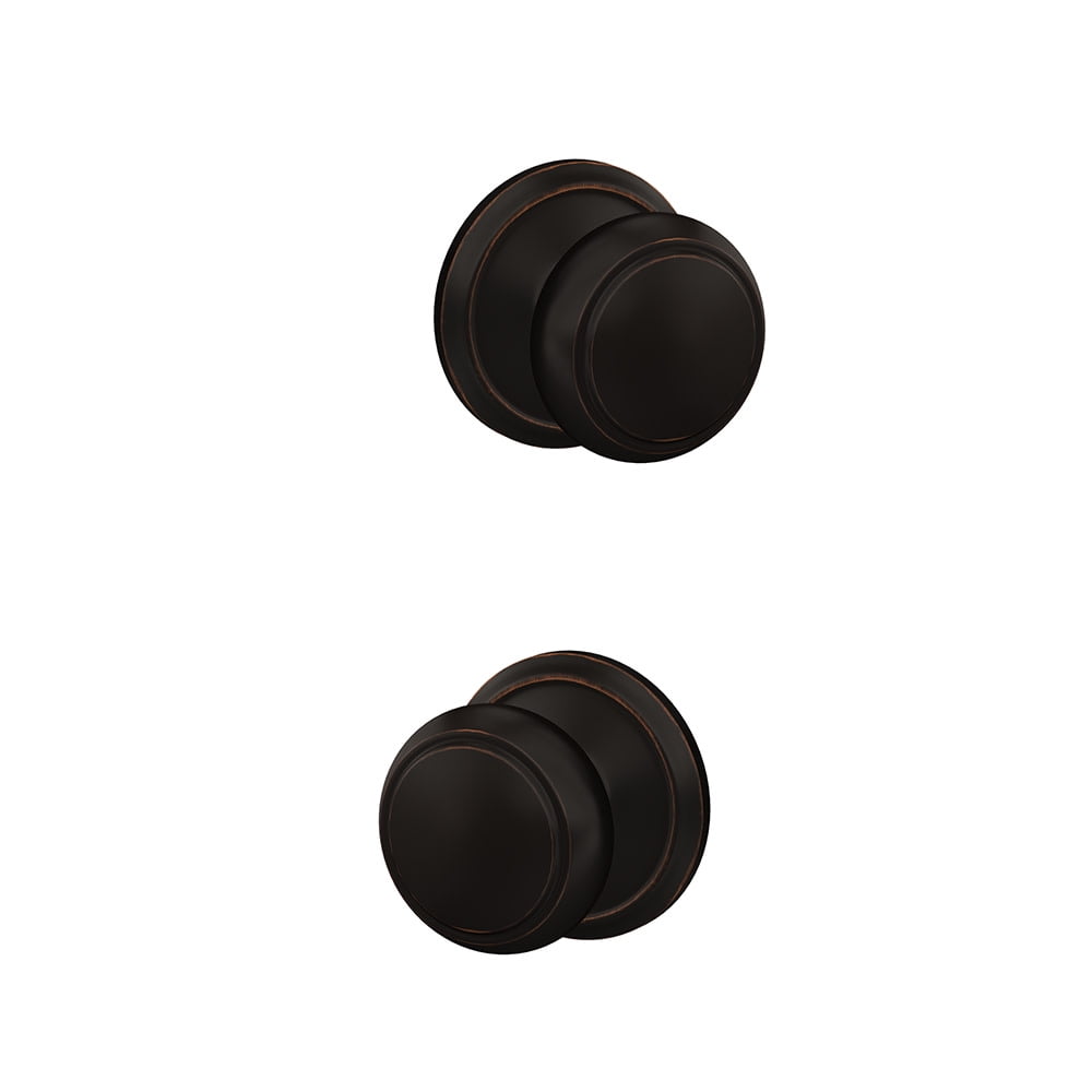 Schlage Fc21-And-Ald Custom Andover Passage & Privacy Door Knob Set - Nickel