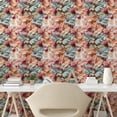 thumbnail image 2 of Ambesonne Botanical Peel & Stick Wallpaper for Home, Pastel and Romantic Flora, 13"x72", Blush Peach Pale Blue, 2 of 5