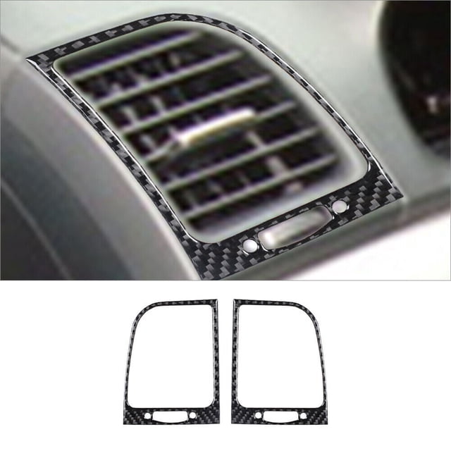 Real Bright Soft Car Interior Carbon Fiber Sticker Decoration2Pcs Carbon Fiber Interior Side AC Air Vent Cover For Acura TSX 2004-08Auto Car Protection Interior Accessories