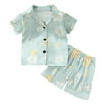 thumbnail image 1 of Ensemble de Pyjama pour Petite Fille, Imprimé de Dessins Animés Mignons, Haut à Boutons, Ensemble de Pyjamas Mode pour Filles, Pyjamas pour Filles 4T 5T, 1 of 7