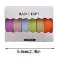 thumbnail image 2 of VBXOAE Japanese Paper Tape Sticker Set 6 Non repetitive Base Solid Colors for Crafting,Journaling Decoration,Versatile Adhesive and Easy to Use, 2 of 2