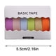 thumbnail image 2 of Juego de 6 Pegatinas de Papel Japonesas de Colores Sólidos Básicos No Repetitivos para Decoración de Notas y Cuadernos, 2 of 2