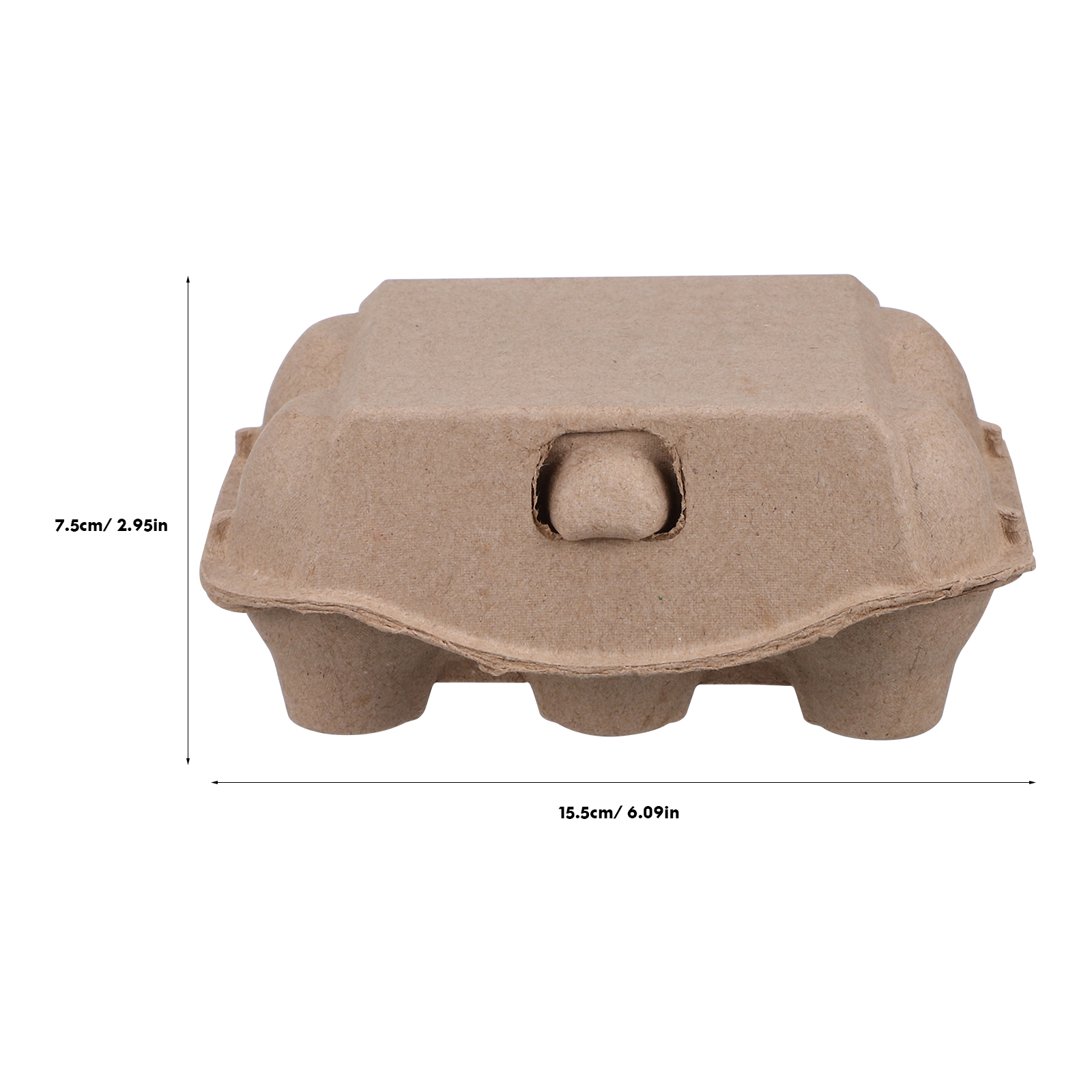 Blank Egg Cartons Bulk 25 Pack- Holds Up to Half Dozen 6 Count Eggs Cardboard Thickness Natural Pulp Egg Boxes