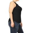 thumbnail image 2 of Women's Plus Size Basic Sleeveless Racer Back Casual Solid Cami Tank Top XL-3XL, 2 of 4
