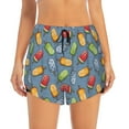 thumbnail image 4 of Lsque Fruit Ice Cream Printed Women's Running Shorts with Liner Pockets,Elastic Quick Dry Workout Athletic Gym Yoga Shorts,Womens High Waist Shorts-Medium, 4 of 9