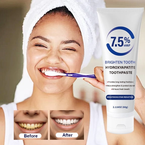 Komiseup 7.5percent Hydroxyapatite Toothpaste - Brightening Stain Reduction Enamel Strengthening 16 Hours