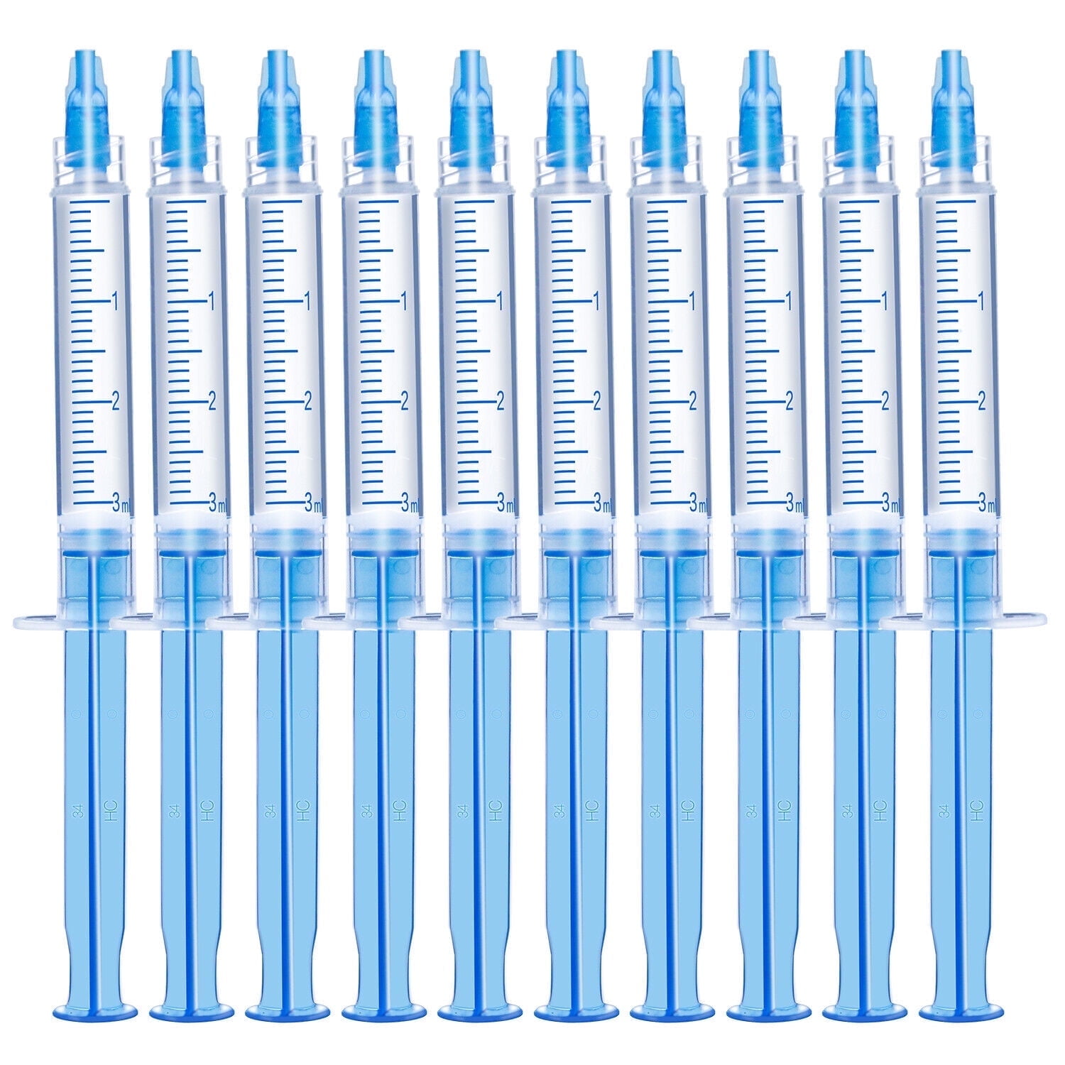 EZGO Teeth Whitening Gel Refills, 10 x 3ml Gyringes Carbamide Peroxide Tooth Bleaching Gel for Teeth Whitening Kit, No Sensitive Teeth Whitener, Dental Clinic Grade