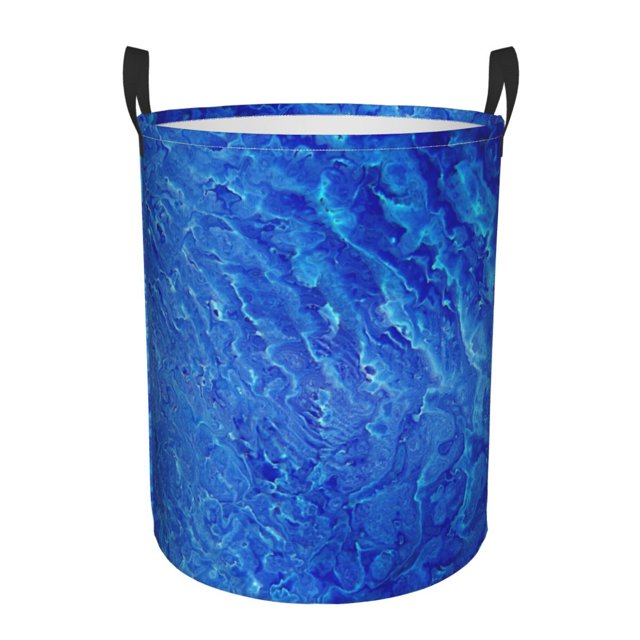 Blue Butterfly Watercolor Print Laundry Basket