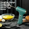thumbnail image 4 of BE-TOOL Electric Household Handheld Electric Egg Beater with 2 Stirring Rods Egg White Cream Whisk Mixer 3 Levels for Kitchen USB Charge Green, 4 of 8