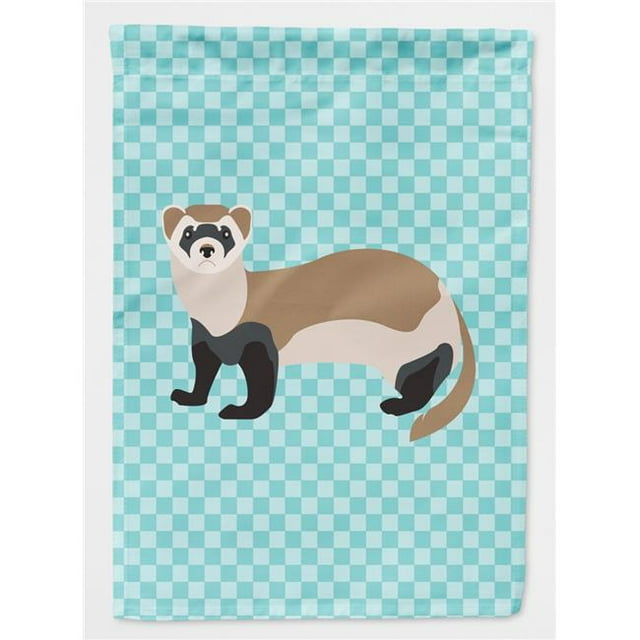 Carolines Treasures BB8052GF Ferret Blue Check Flag Garden Size