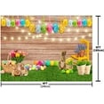 thumbnail image 4 of Spring Easter Backdrop for Photography Easter Eggs Bunny Green Grass Floral Rustic Wood Background Baby Shower, 4 of 5