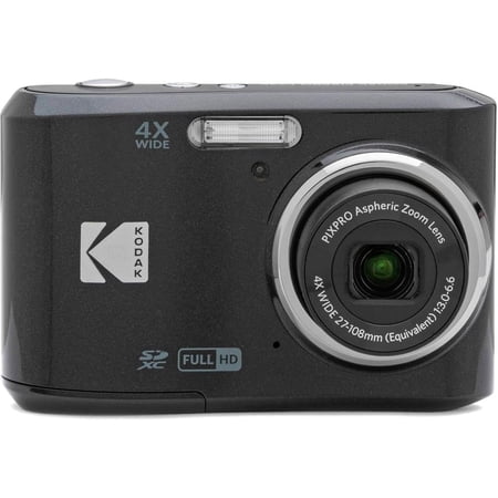 KODAK PIXPRO Friendly Zoom FZ45-BK 16MP Digital Camera with 4X Optical Zoom 27mm Wide Angle and 2.7" LCD Screen (Black)