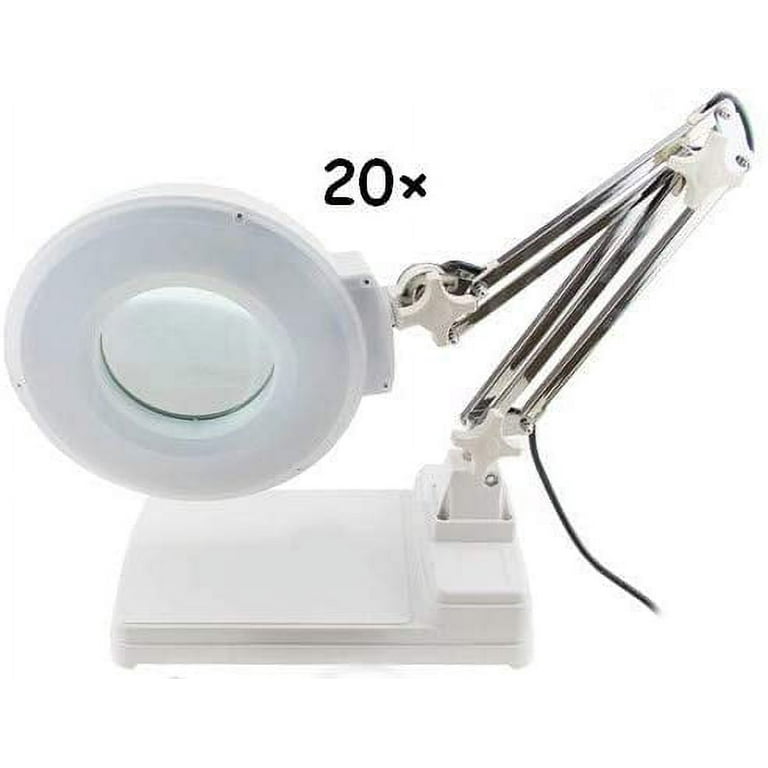 155mm Metal Table Magnifier With Light Magnifying Glass Multi Function Lamp