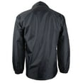 thumbnail image 2 of Renegade Men's Lightweight Water Resistant Button Up Windbreaker Coach Jacket (Black,2XL), 2 of 2