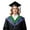 Green, variant on Elegant Classic Academic Graduation Hood Stole Shawl Collar Wraps For Doctor Commencement Formal Versatile Distinguished Scholarship Prestigious White One Size
