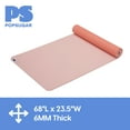thumbnail image 3 of Popsugar 6mm PVC Printed Oval-Stripe Pink Rose Yoga Mat, 24x68 Inch, 3 of 7