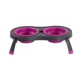thumbnail image 1 of Comedero Doble Elevado para Mascotas Dexas Fucsia, 1 of 8