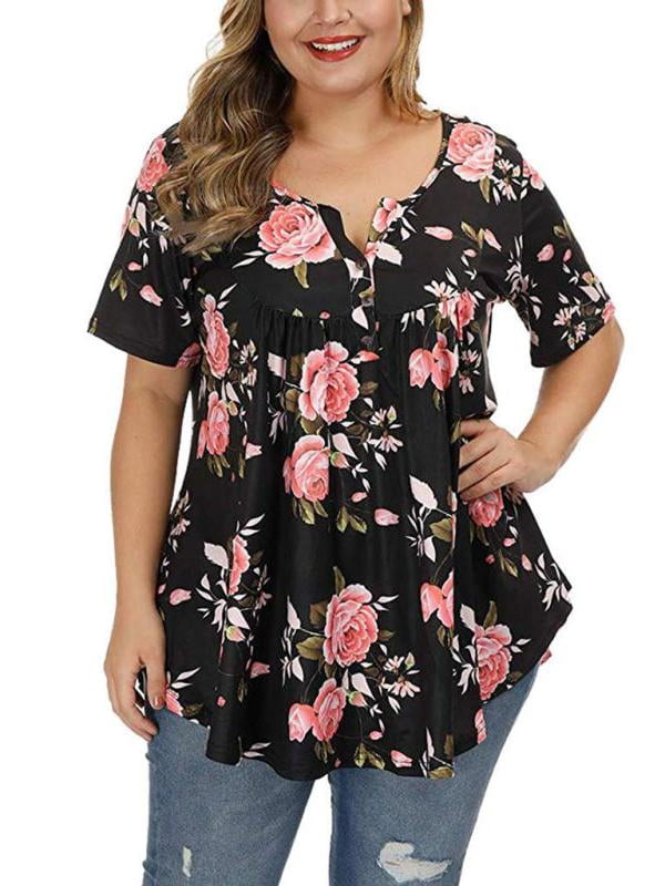 floral shirt plus size