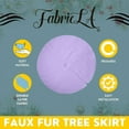 thumbnail image 2 of FabricLA Lavender Faux Fur Tree Skirt Cut - 40-Inches with Rounded Edges (No Backing) for Christmas, 2 of 6