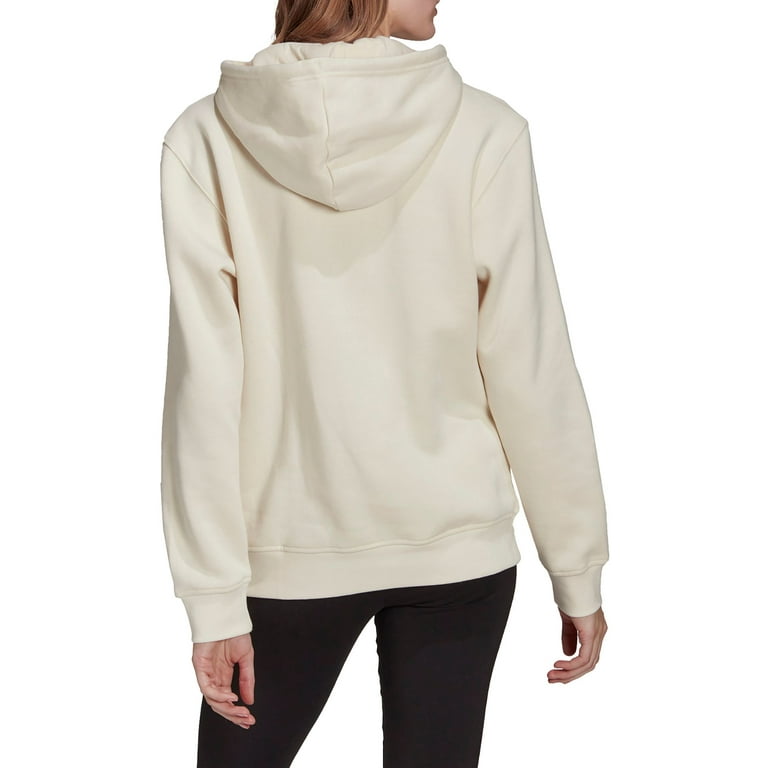 Women\'s White, XS adidas Originals Fleece Essentials Wonder Hoodie,