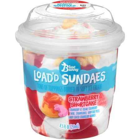 Blue Bunny Loadd Sundaes Strawberry Shortcake Ice Cream Cup - 8.5 fl oz