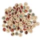 thumbnail image 5 of 100 Uds. Botones de madera con impresión mixta, 2 agujeros, botones de madera decorativos redondos para costura artesanal, Color de registro, dibujos animados de animales del bosque, 5 of 5