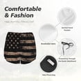 thumbnail image 5 of Disketp American Flag with Desert Camouflage Print Women's Shorts Workout Shorts for Athletic Gym Running Shorts with Phone Pockets Medium, 5 of 8