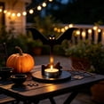 thumbnail image 6 of WWG Halloween Wooden Candle Holder, Spooky Silhouette Candlestick Holders for Tea Lights, Solid Wood Tabletop Decor with Hollow Cutout Projection for Fall Decorations, Birthday Gifts for Women, 6 of 7