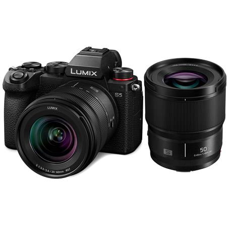 UPC: 0192223189171 | Lumix DC-S5 Mirrorless Digital Camera with Lumix S 20-60mm f/3.5-5.6 and 50mm f/1.8 L-Mount Lenses