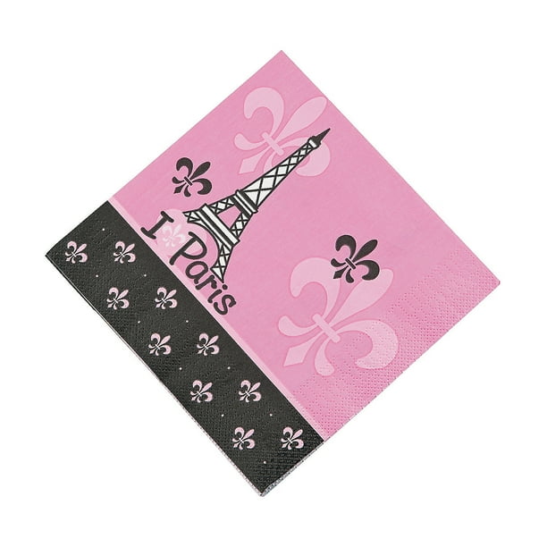 Perfectly Paris Lunch Napkins Party Supplies 16 Pieces Walmart