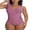 Pink, variant on QYLUX Women's Seamless Shapewear Bodysuit,Wide Strap Tummy Control V-Neck Body Shaper,Khaki,L