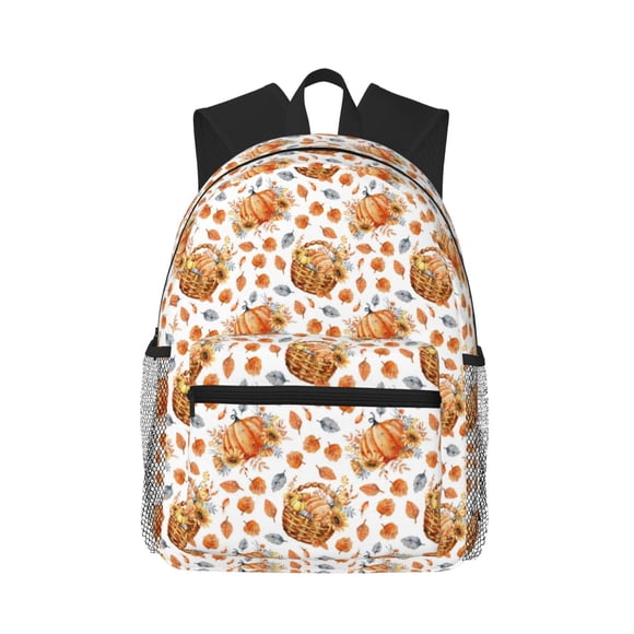 Easygdp Autumn Harvest Baskets Mochila Casual para Portátil, Mochila para Escuela, Viajes, Negocios