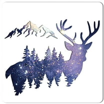 Sika Deer Stencil Template 11.8x11.8 Inch Elk Plastic Drawing Sign for Painting on Wood Wall Floor Canvas Scrapbook Card DIY Art Crafts White