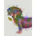thumbnail image 2 of Fab Funky 20x24 Gold Ornate Wood Framed with Double Matting Museum Art Print Titled - Dachshund And Glasses Rainbow Splash, 2 of 4