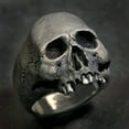 thumbnail image 3 of Justharion Gothic Punk Golden Horror Skull Ring Excellent Suitable For Many Occasions Easy silver 14 1Set, 3 of 6