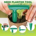thumbnail image 2 of Uxcell 1-Set Seed Planter Tool, Plastic Hand Dibber Garden Tool with Handle for Sowing Seeds [Dark green, with Plant Labels], 2 of 7