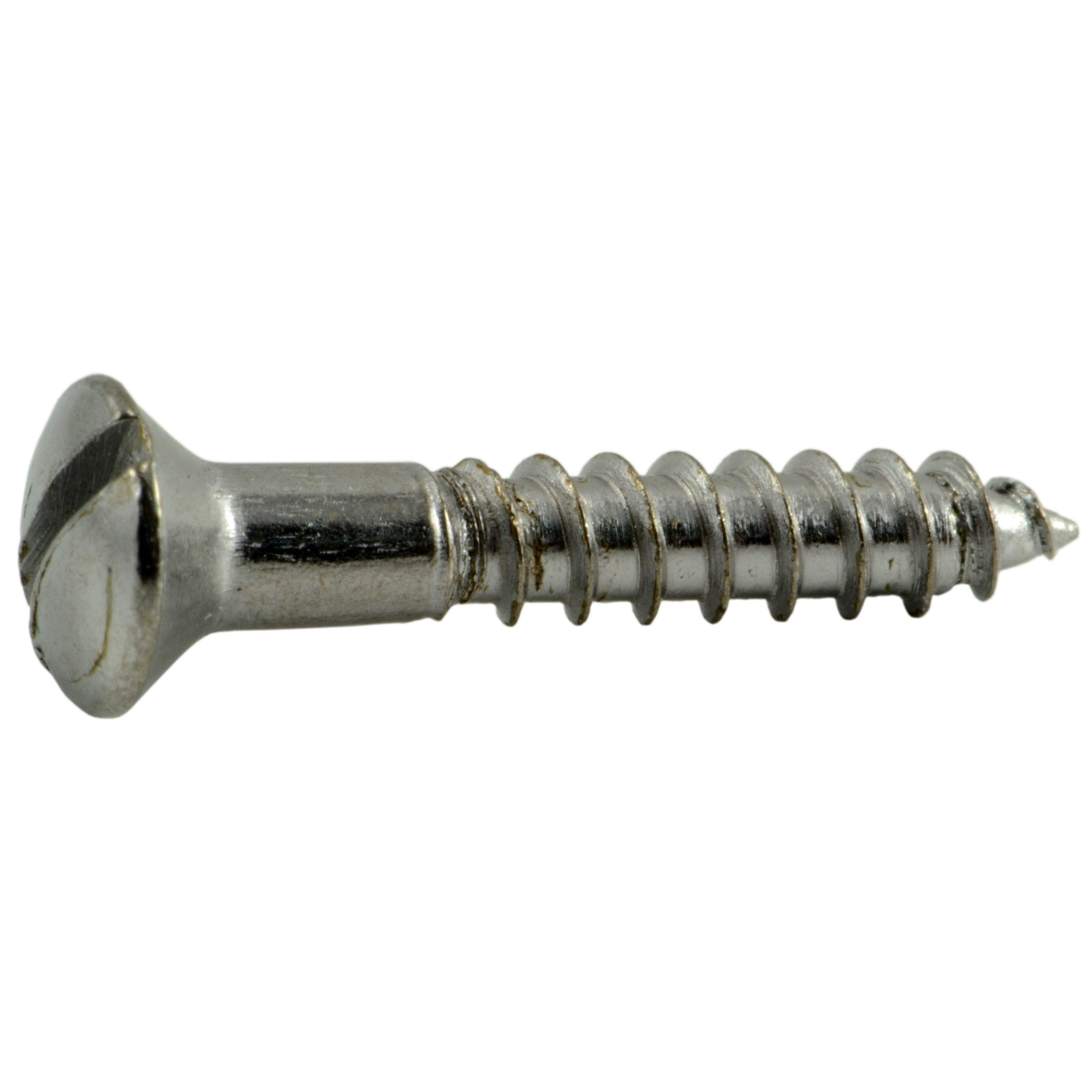 Pack of 12 # 4 X 1/2" Aluminum Oval Head Slotted Wood Screws 