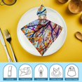 thumbnail image 6 of Werpe Bird Musical Notes Polyester Dinner Napkin for Dining Table Kitchen Party Housewarming Farmhouse Decor Gift, Set of 4 6 PCS, 6 of 7