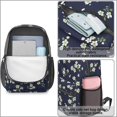 thumbnail image 4 of Pioneer Flower Floral Print Pattern 17" Waterproof Oxford School Backpacks for Teens, S-Shape Padded Straps, for School, Travel, Hiking, Camping, 4 of 5