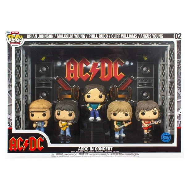 Funko AC/DC Pack 5 Figuras POP! Moments DLX Vinilo AC/DC en Concierto 9 cm