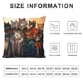 thumbnail image 5 of HENGT  Animal Tracks Field Guide Decorative Pillowcase Throw Pillow Cover, Animal Paw Camper Woodland Theme for Sofa Bed Nursery Room Home Decor  Pillow Case, 5 of 5