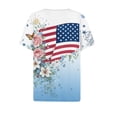 thumbnail image 5 of MEICHEN Womens Tops Summer Graphic Tees Short Sleeve Patriotic Blouse Usa 250th Anniversary T Shirt V Neck Shirt, 5 of 6